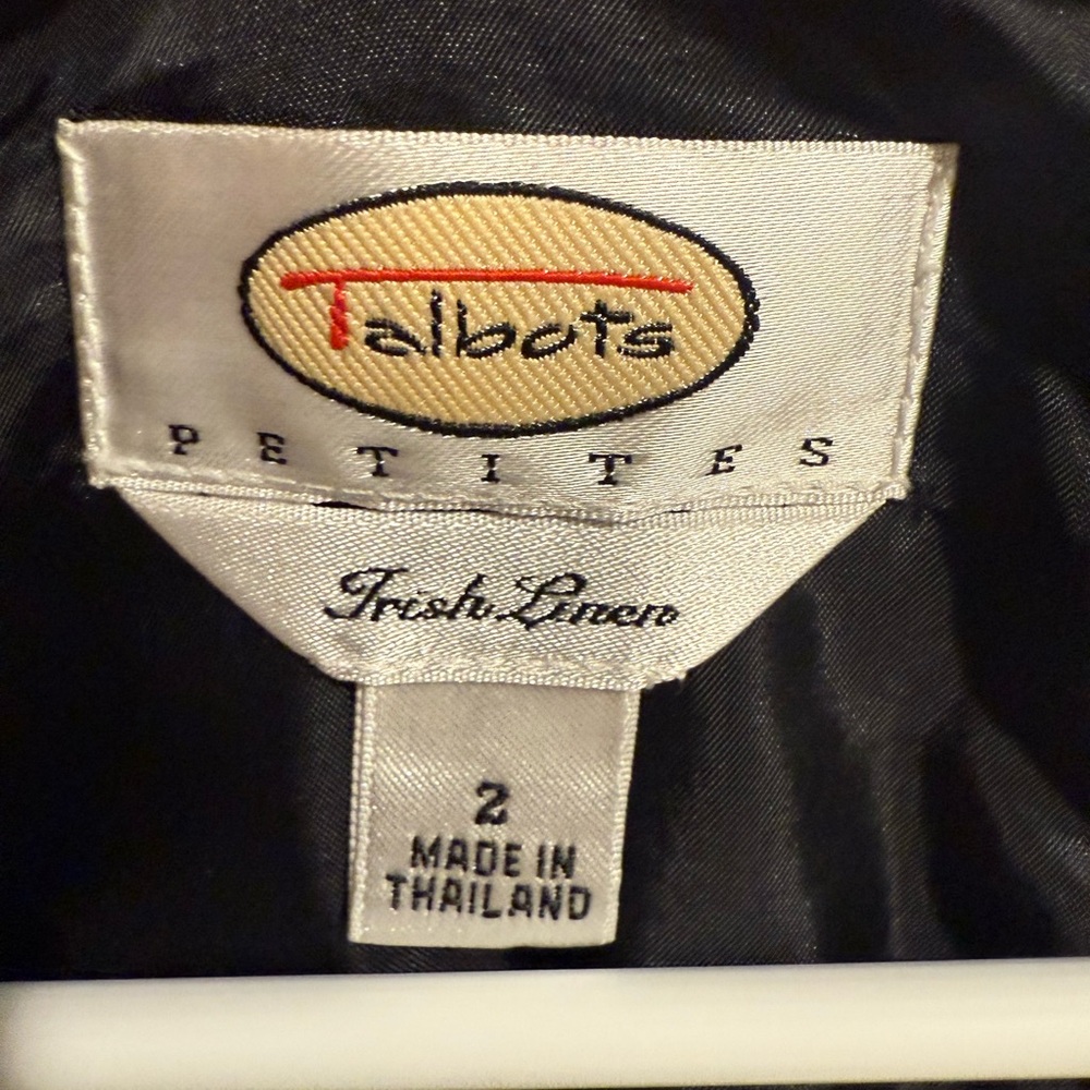Talbots Black Sheath Mini Dress V-Neck Sleeveless - Picture 3 of 4
